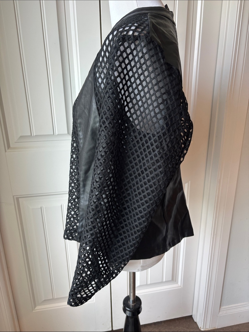 Ashley Stewart Black Faux Leather Zip-Front Jacket - Picture 4 of 13